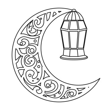 asılı lambalar ile ramazan kareem ay