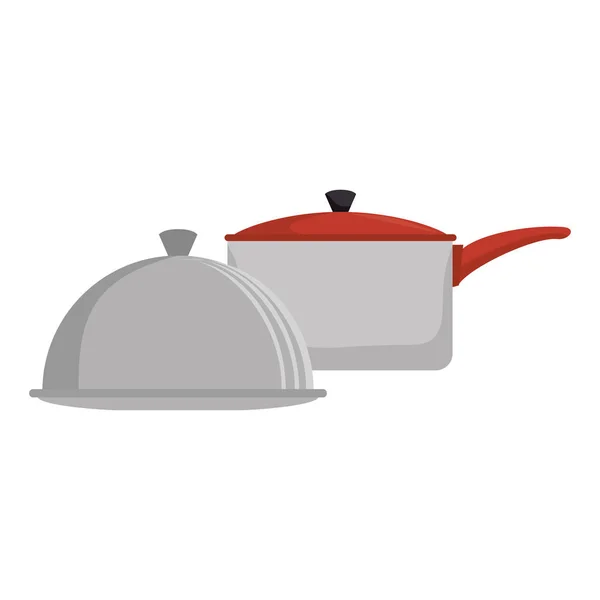 Kitchenware utencils metal icons — Stock Vector