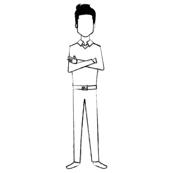 Hombre de negocios avatar carácter icono — Archivo Imágenes Vectoriales