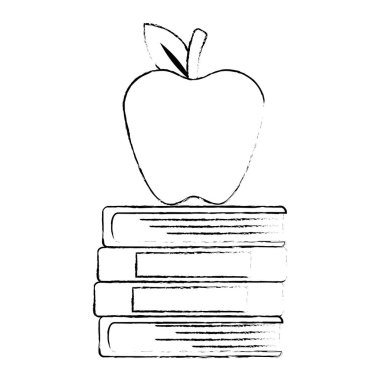 yığın ders kitapları ve elma