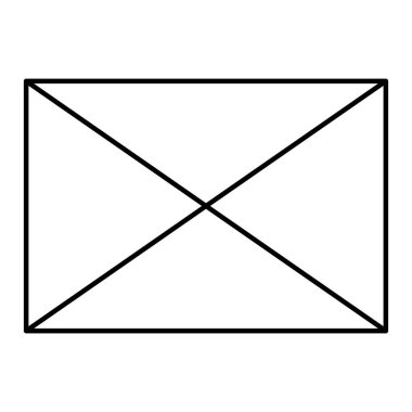 Zarf posta izole simgesi