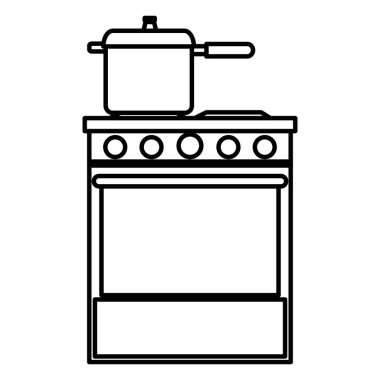 pot ile mutfak fırını