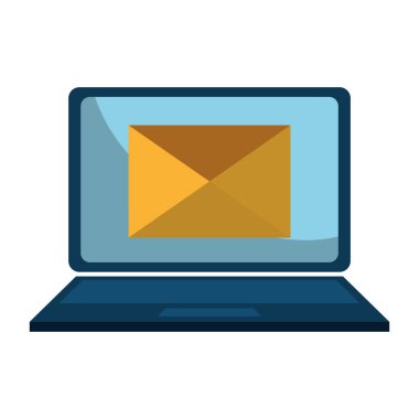 bilgisayar dizüstü zarf e-posta ile