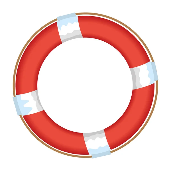 Float lifeguard isolated icon — Stock Vector