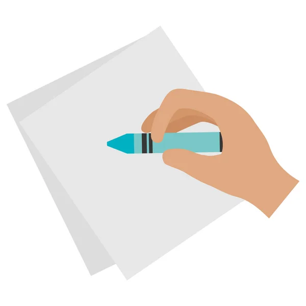 Écriture à la main avec crayon dans la feuille de carnet — Image vectorielle