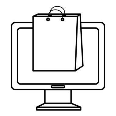 Monitör bilgisayar ile elektronik ticaret