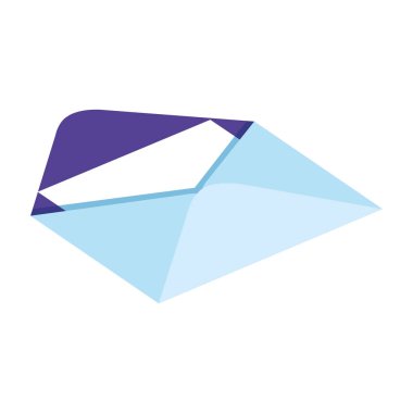 Zarf posta izole simgesi