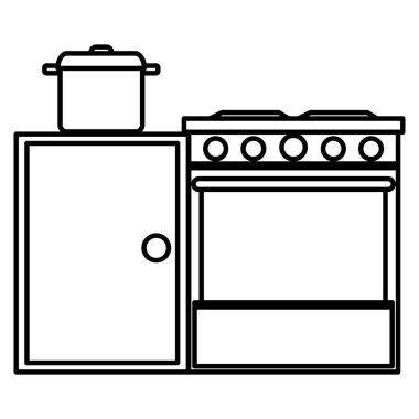 pot ve çekmece ile mutfak fırını