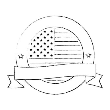 kurdele ile Amerika Birleşik Devletleri dairesel amblemi