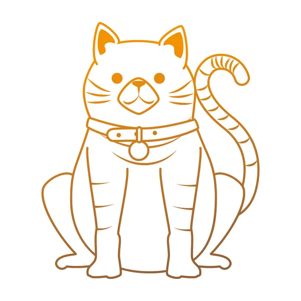 かわいい猫マスコットキャラクター — ストックベクタ
