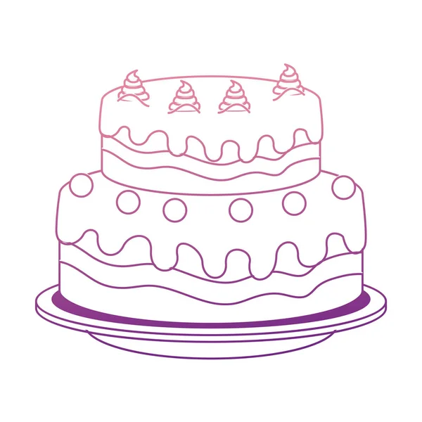 Makea ja herkullinen kakku — vektorikuva