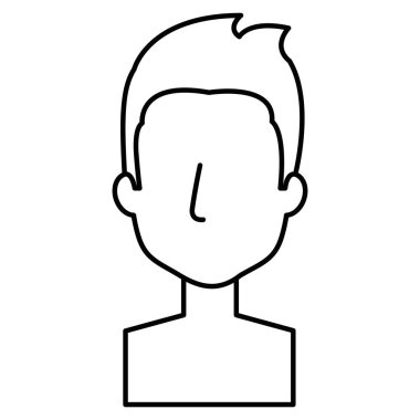 genç adam gömleksiz avatar karakter