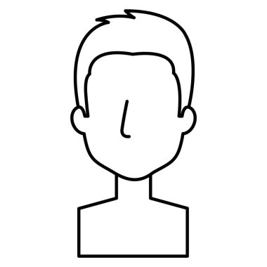 genç adam gömleksiz avatar karakter