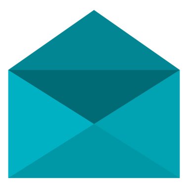 Zarf posta izole simgesi