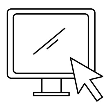 ok imleç ile bilgisayar ekranı