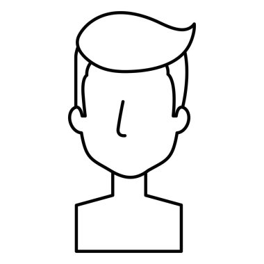 genç adam gömleksiz avatar karakter