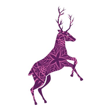 mandala desenli reindeer