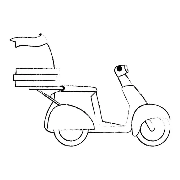 Leveransservice motorcykel ikon — Stock vektor