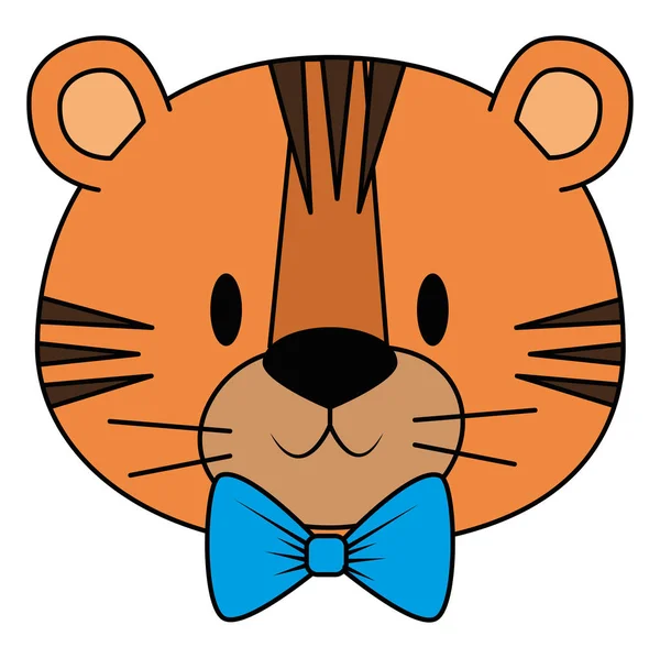 Personnage de tigre mignon et adorable — Image vectorielle