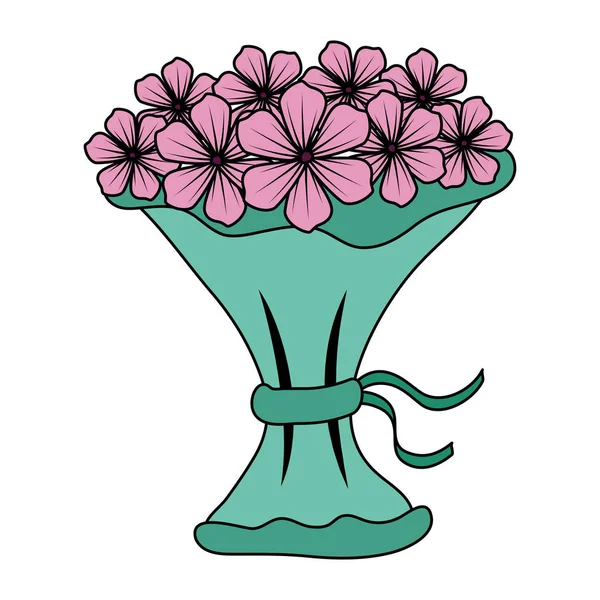 Букет цветов икона — стоковый вектор