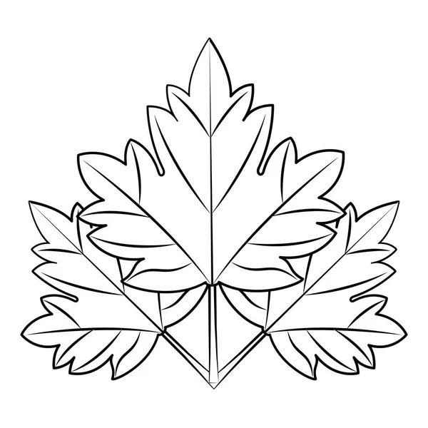 Значок эмблемы кленового листа — стоковый вектор
