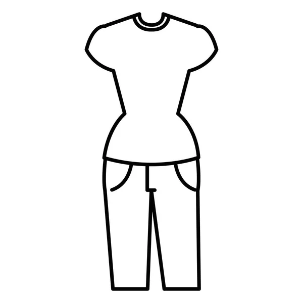 Ropa femenina icono de moda — Vector de stock