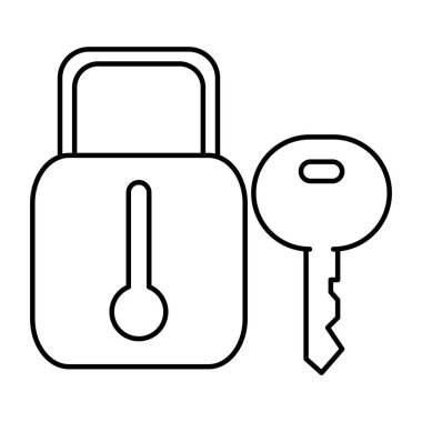 güvenli asma kilit ve anahtar