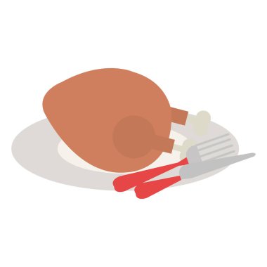 çatal kaşık ile çanak lezzetli tavuk eti