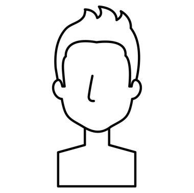 genç adam gömleksiz avatar karakter