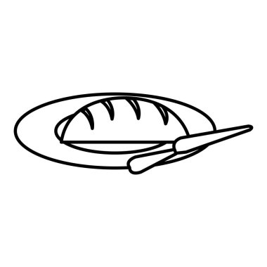 bıçak ile çanak lezzetli ekmek