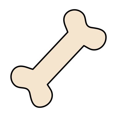 evde beslenen hayvan kemik izole simgesi