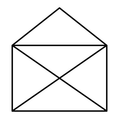 Zarf posta izole simgesi