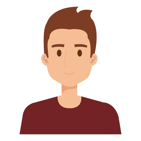 Jeune homme avatar personnage — Image vectorielle