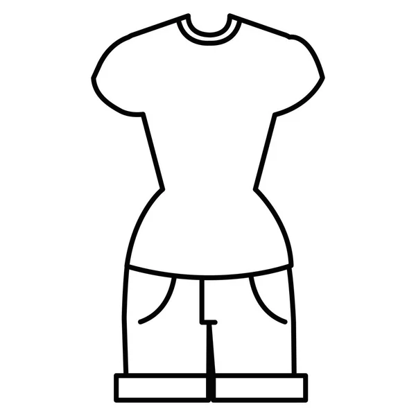 Kvinnliga kläder modeikon — Stock vektor