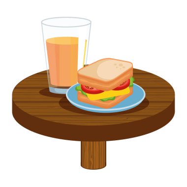 ahşap masada lezzetli kahvaltı