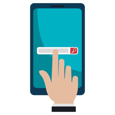 smartphone aygıt ile el