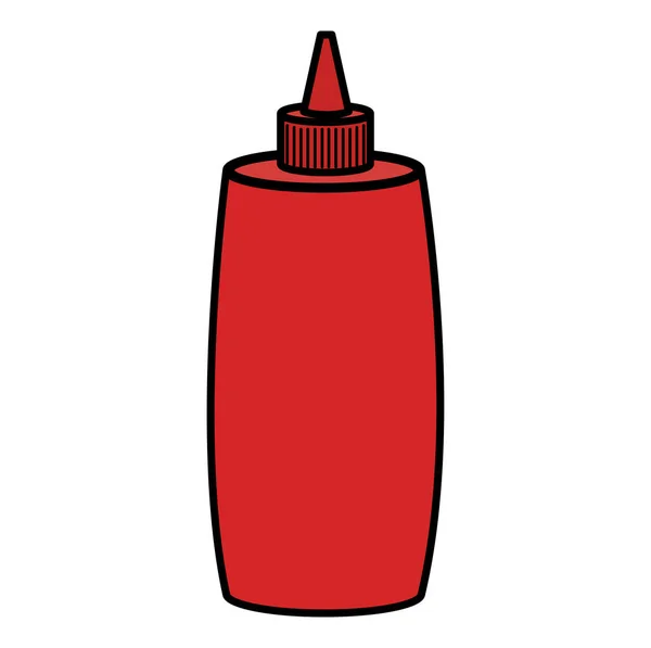 Ketchup flaska isolerade ikonen — Stock vektor