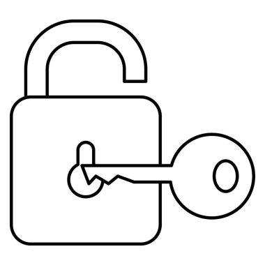 güvenli asma kilit ve anahtar