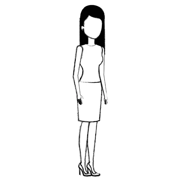 Mujer de negocios avatar carácter icono — Archivo Imágenes Vectoriales