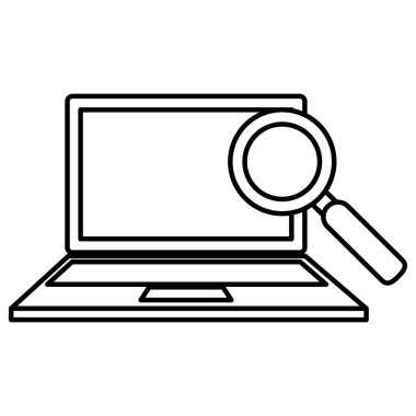 Büyüteç ile dizüstü bilgisayar