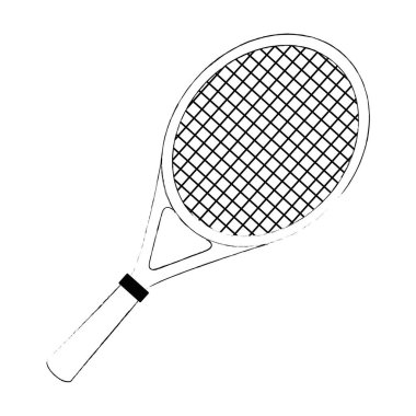 Tenis raketi izole simgesi
