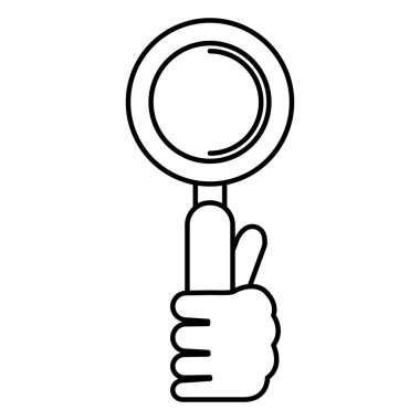 Arama büyüteç ile el