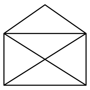 Zarf posta izole simgesi