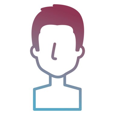 genç adam gömleksiz avatar karakter