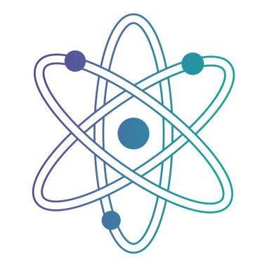 Atom molekül izole simgesi