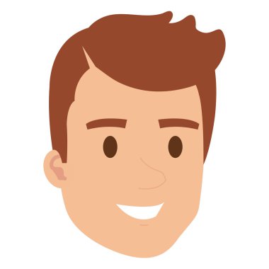 genç adam baş avatar karakter