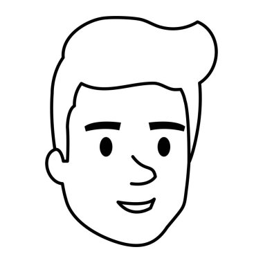 genç adam baş avatar karakter