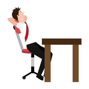 ofiste rahat işadamı