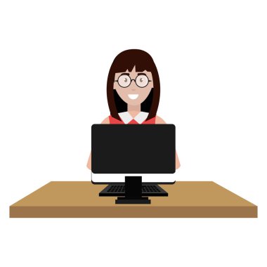 bilgisayar masaüstü ile Kullanıcı kadın
