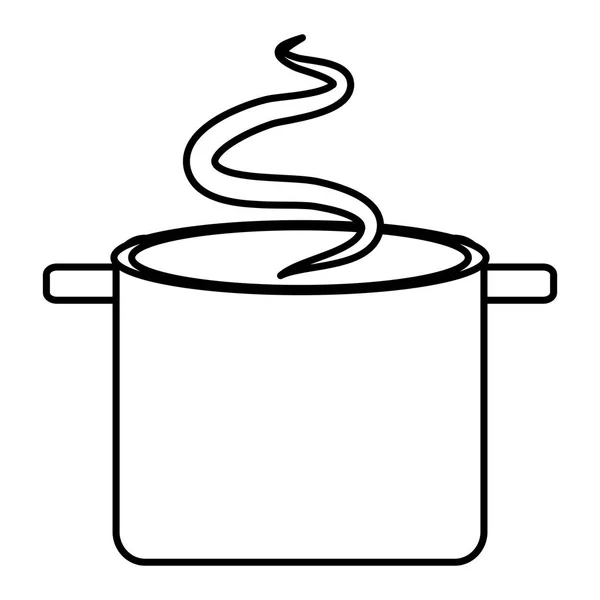 Cocina olla cocina icono — Vector de stock